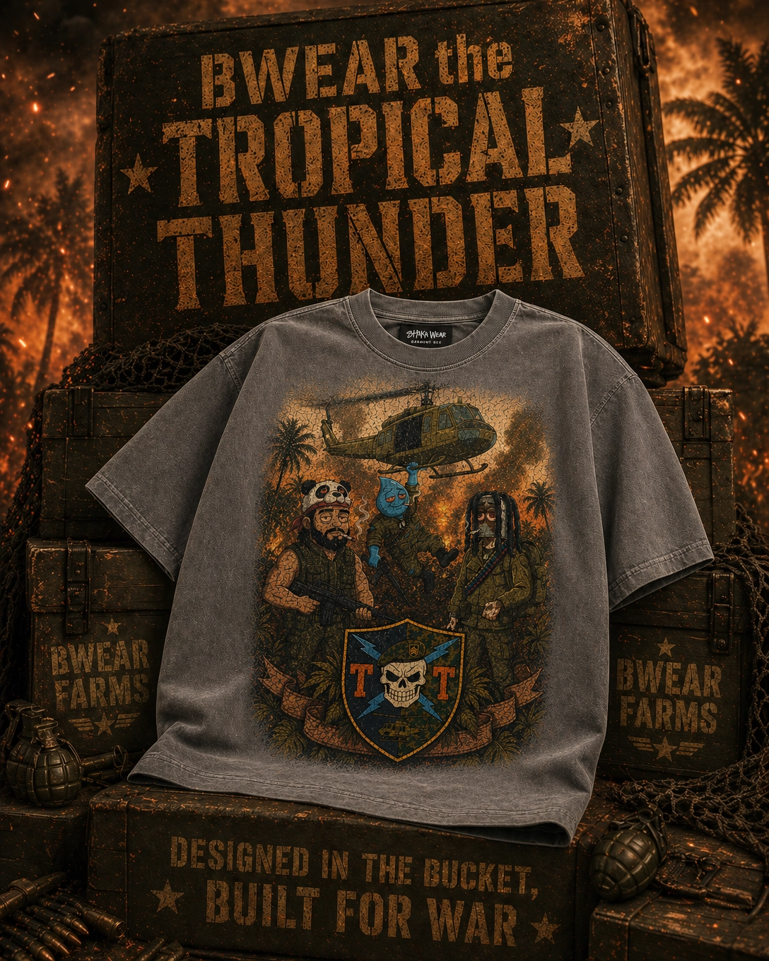 Pre Order-Tropical thunder shirt￼